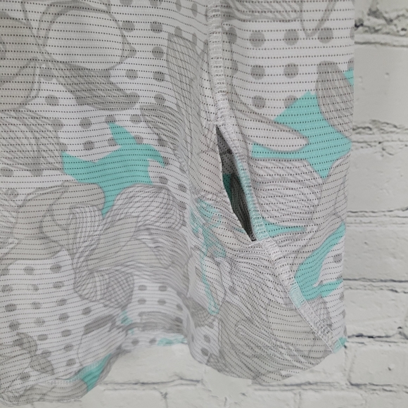 LULULEMON | floral polkadot cap sleeve sheer workout athletic top - Picture 3 of 6